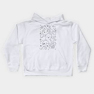 Doodle party confetti Kids Hoodie